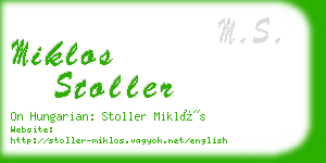 miklos stoller business card